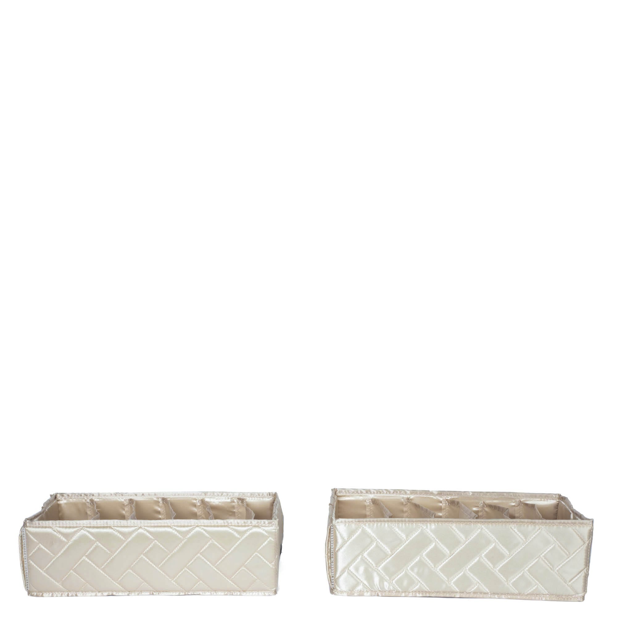 Dolly 2pc 6 Pocket Drawer Organizer - METALLIC CHAMPAGNE - Dolly2pk_ChampagneMetallic_03